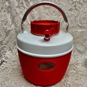 Vintage, Alpine Hot and Cold Jug- Dispenser. 10inH x 9inD (E0823)  This is a vin